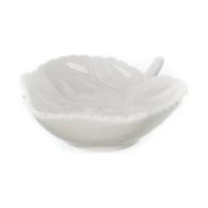 UltraForm 9x8 cm Beyaz Porselen Yaprak Kase