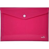 Umix A4 Neon 12'li Paket Pembe Çıtçıtlı Zarf Dosya