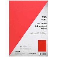 Umur Red 250 Yaprak A4 Renkli Fotokopi Kağıdı