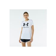 Under Armour 1356305 Live Sportstyle Graphic SS Gümüş Kadın Düz T-Shirt