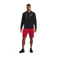 Under Armour 1370409 UA Rival Terry LC FZ Siyah Erkek Kapüşonlu Zip Ceket