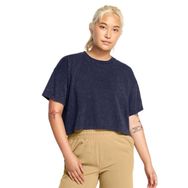 Under Armour 1389153-410 W Varsity Crop HW SS Mavi Antrenman Kadın T-Shirt