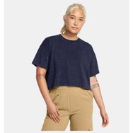 Under Armour 1389153-410 W Varsity Crop HW SS Mavi Antrenman Kadın T-Shirt