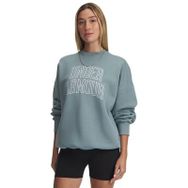 Under Armour Rival Fleece Oversize Varsity Crew Su Yeşili Kadın Sweatshirt