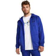 Under Armour UA Armour Fleece FZ Team Royal Black Hoodie Erkek Sweatshirt