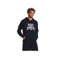 Under Armour UA Rival Terry Graphic HD Black White Erkek Sweatshirt
