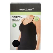 Underwear Siyah 2'li Dantelli Kadın Atlet
