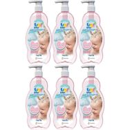 Uni Baby 6x700 ml Kolay Tarama Saç ve Vücut Pompalı Bebek Şampuanı