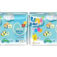Uni Baby Aktif Oyna Öğren 52 Yaprak 6'lı Set 312 Yaprak 2PKx3 Islak Havlu