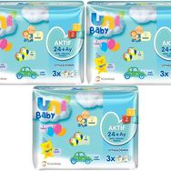 Uni Baby Aktif Oyna Öğren 52 Yaprak 9'lu Set 468 Yaprak 3PKx3 Islak Havlu