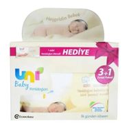 Uni Baby AVE-GP7903769 Uni Baby Yenidoğan Islak Pamuk Mendil 3+1 Avantaj Paketi