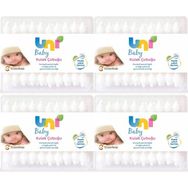 Uni Baby Bebekler İçin Emniyetli 60x4 Adet Kulak Temizleme Çubuğu