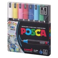 Uni POSCA PC-1MR 0.7 mm 8'li Set Ana Renkler Marker