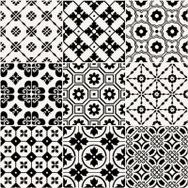 Unica Target Bon Ton Black on White 20x20 cm Yer-Duvar Karosu