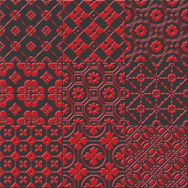 Unica Target Bon Ton Red on Black 20x20 cm Yer-Duvar Karosu
