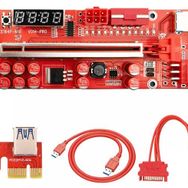 Unichrome PCI-E X16 Riser V014 Pro 3 Güç Girişli Sıcaklık ve Voltaj Göstergeli Ekran Kartı Yükseltici