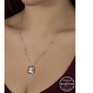 Union Crystal Kadın Black Dıamond Zirconia Gümüş Kolye