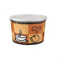 Unishop 16 oz Kapaklı Karton Çorba Kasesi