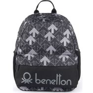 United Colors of Benetton 03736 Siyah-Gri Anaokul Çantası