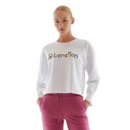 United Colors of Benetton BNT-W20700 Beyaz Kadın Sweatshirt