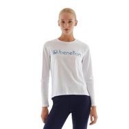 United Colors of Benetton BNT-W20717 Beyaz Kadın T-shirt