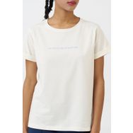 United Colors of Benetton BNT-W21012 Ekru Kadın T-shirt