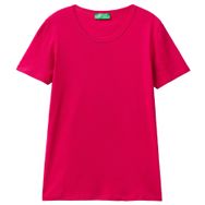 United Colors of Benetton Koyu Kırmızı Baskılı Kadın T-shirt
