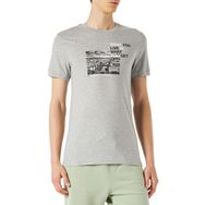 United Colors of Benetton Melanj Açık Gri Baskılı Erkek T-shirt