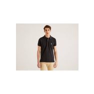 United Colors of Benetton Slim Fit Kısa Kollu Polo Siyah Erkek T-Shirt