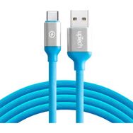 Uptech USB Type-C 3A Mavi Hızlı Şarj ve Data Kablosu
