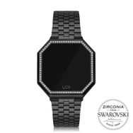 Upwatch Edge Big Swarovski Siyah Bayan Kol Saati UPWATCH246