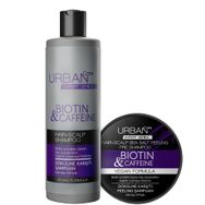 Urban Care Biotin Kafein 350 ml Şampuan + Biotin Kafein 200 ml Peeling Şampuan