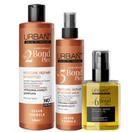 Urban Care Bond Plex Yıpranma Karşıtı Sülfatsız Şampuan 350 ml + Saç Bakım Sütü 200 ml + 100 ml Saç Bakım Yağı