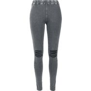 Urban Classics TB1276 Kesim Diz Dunkelgrau Acid Black 706 Kadın Tayt