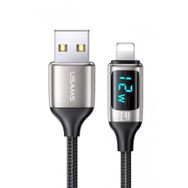Usams US-SJ543 Dijital Göstergeli Çipli Örgülü 1.2 m 2.4a Lightning İphone Şarj ve Data Kablosu