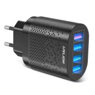 Uslion 4 Port 48W QC 3.0 Siyah Hızlı Şarj Usb Başlık Adaptör