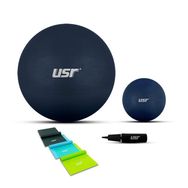USR 25651BL 25+65 Cm Pilates Topu + Pompası + 3 Lastik