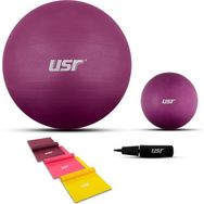USR 25652BL 25+65 cm Pilates Topu+Pompası+3 Lastik