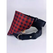 Utd Pet Stylish Fularlı Köpek Boyun Tasması - XL - Kırmızı - Siyah