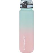 Uzspace 1000 ml Pembe Yeşil Softtouch Ff Collection Tritan Su Matarası