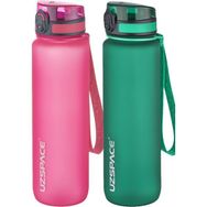 Uzspace 2'li 1000 ml Fiftyfifty Pembe - Petrol Tritan Matara Seti