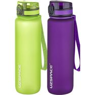Uzspace 2'li 1000 ml Fiftyfifty Yeşil - Mor Tritan Matara Seti