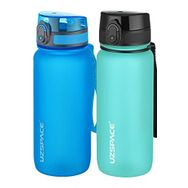 Uzspace 2'li 650 ml Fiftyfifty Mavi Göl Tritan Matara Seti