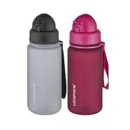 Uzspace 2'li Pipetli 400 ml Fiftyfifty Gri Kırmızı Tritan Matara Seti