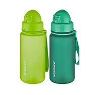 Uzspace 2'li Pipetli 400 ml Fiftyfifty Yeşil Koyu Yeşil Tritan Matara Seti
