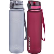 Uzspace 2'li Set 1000 ml Gri - Gül Kurusu Fiftyfifty Tritan Su Matarası