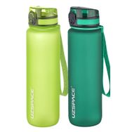 Uzspace 2x1000 ml Fifty Fifty Yeşil Koyu Yeşil Tritan Matara Seti