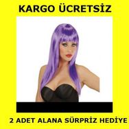 Uzun Mor Peruk Saç