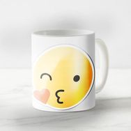 Vadi Burada Öpücük Emoji Desenli Segiliye Özel Baskı Kupa