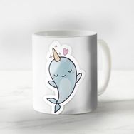 Vadi Burada Segiliye Özel Baskı Sevimli Unicorn Desenli Kupa Bardak